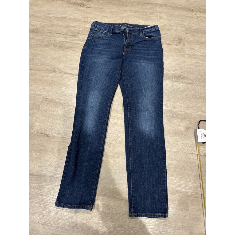 Old Navy Womens Original Straight Mid-Rise Jeans Dark Wash Size 8